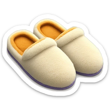 Warm fuzzy house slippers sticker