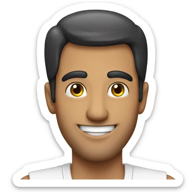 Smling Arabic man showing thumbs up  sticker