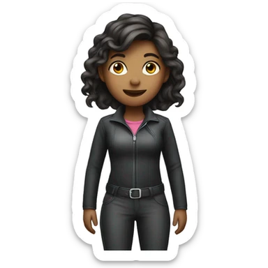 Girl wearing riding clothes  sticker