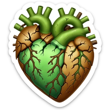 A heart Rotten sticker