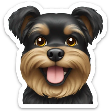 Black Russian toy dog breed  sticker