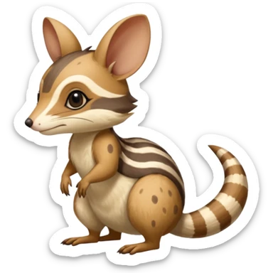 Numbat-Bilby-Quoll-Furret-Fakémon-furry-fursona-creature (full body) sticker