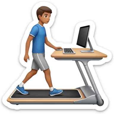 ein walking pad unter dem schreibtisch was benutzt wird sticker