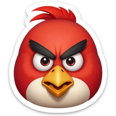 deadly stare emoji angry bird sticker