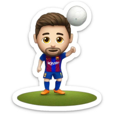 Messi entretien son ballon d'or sticker
