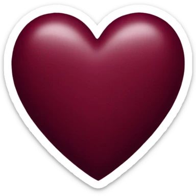 Burgundy heart sticker