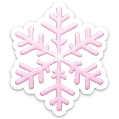 pastel pink snowflake  sticker