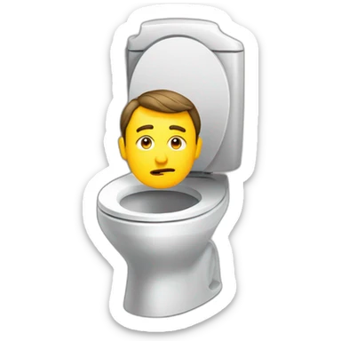 Macron in a toilette sticker