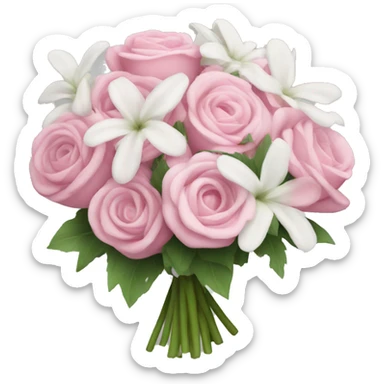bouquet of flowers pink and white  sticker
