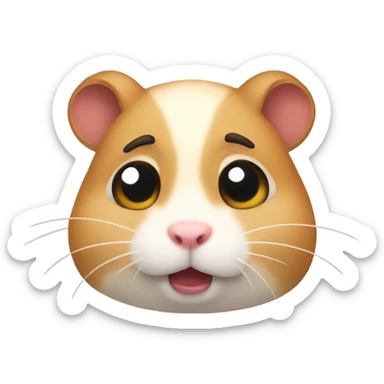 An upset hamster sticker