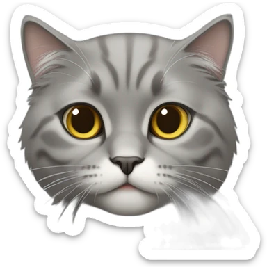 Cat persian grey sticker