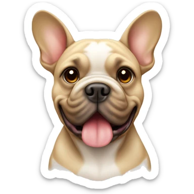 French bull dog beige sticker