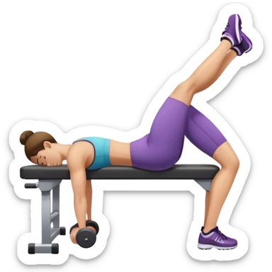weighted glute bridges sticker