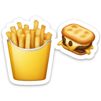 Half a fry and a half a car sticker