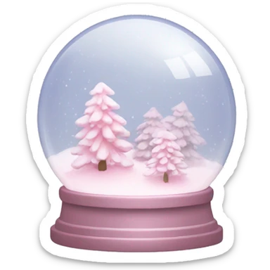 Pastel pink snow globe sticker