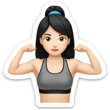 mach mir einen fitness typen mit schwarzen haaren der unglücklich ist sticker