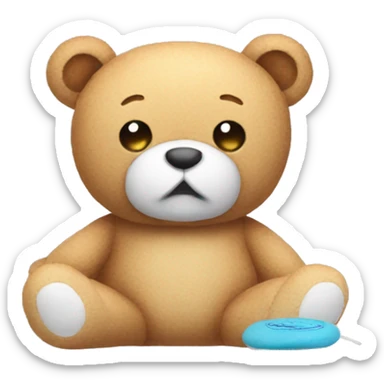 Teddy with heating Pad  sticker