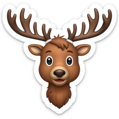 create some realistic christmas raindeers pausing sticker