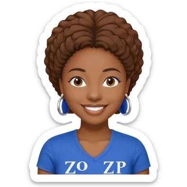 Black woman zeta phi beta sorority sticker