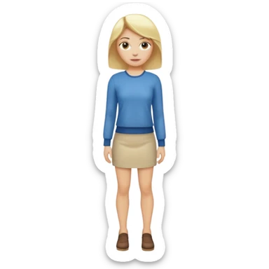 woman with blond hair standing showing full body sticker