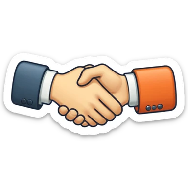 handshake retro style sticker  sticker