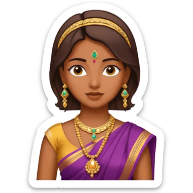 Girl wearing saree  sticker