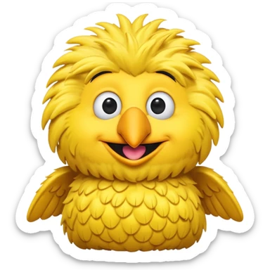 Big bird from Sesame Street happy sticker