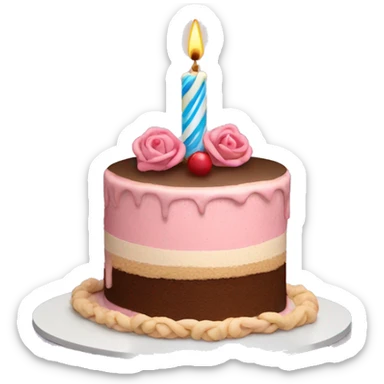 Birthday cake for 20th birthday sticker