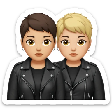 Two Chubby butch lesbians ugly as hell sticker