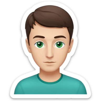 George Russell F1 green eyes with turqoise outfit sticker