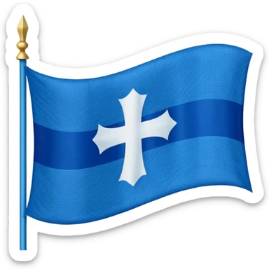 A blue flag with white Nordic cross  sticker