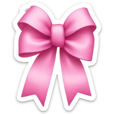 Pink bow sticker