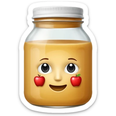 apple sauce jar labeled apple sauce (without a face) sticker