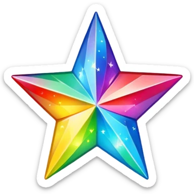 Rainbow Star sticker