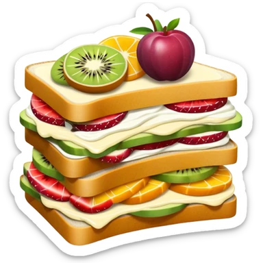 Fruit sandwich with cream sticker
