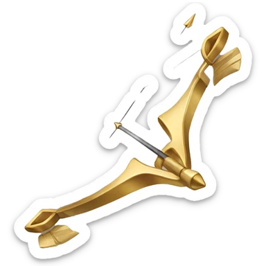 Gold bow and arrow sticker