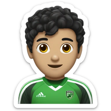 Austin fc fan with black hair sticker