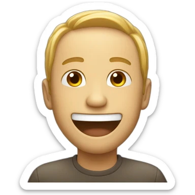 A world man in laughing small emojis  sticker