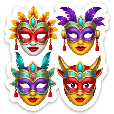 Festival Masks sticker