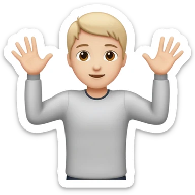 Personne debout avec les bras ouvert pour un câlins  sticker