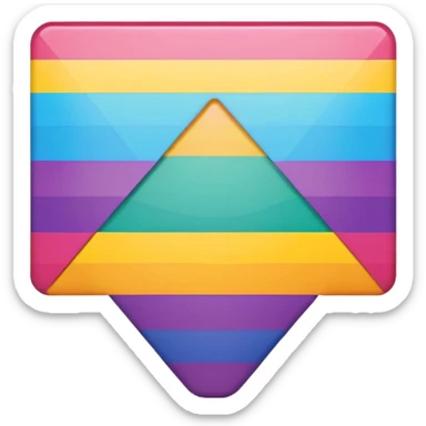 Rainbow Pride flag with intersex triangle and chevron sticker