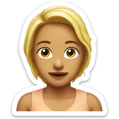 Chica bañándose  sticker