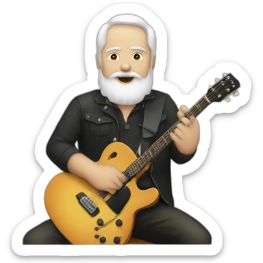 Guitarist with short white beard sticker