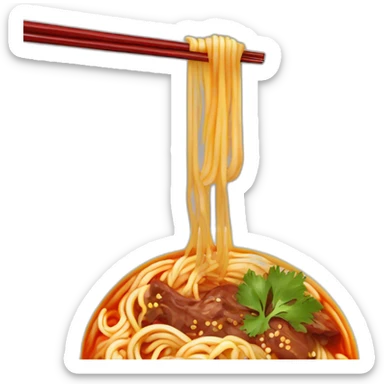 Lanzhou beef noodle with spicy oil sticker