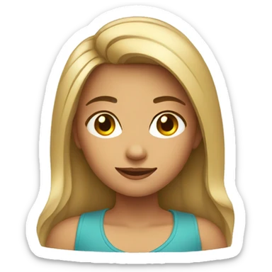 girl face 12 years sticker