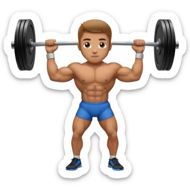 person lifting barbell sticker