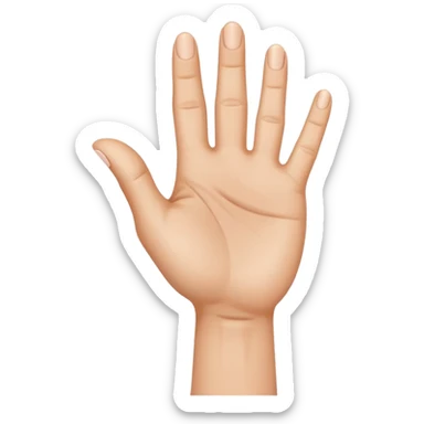 Cupped hand with pointer finger up sticker