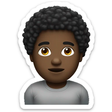 make me a chubby black boy with a small afro sticker