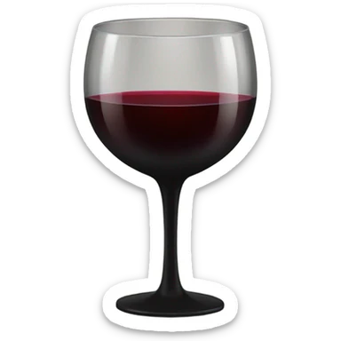 Black gothic wine cup with red wine sticker