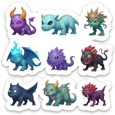 all void mythical creatures sticker
